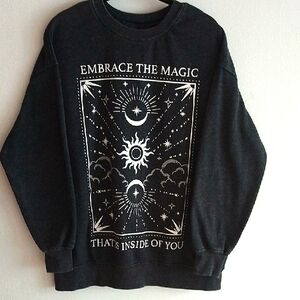 Crew Neck Graphic Sweater